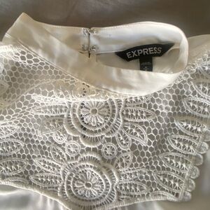 Express Ivory Lace Blouse
